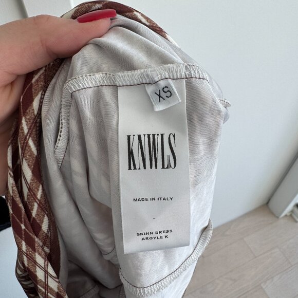 KNWLS Plaid Print Wide Leg Pants - Picture 3 of 3